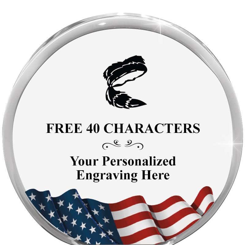 4" FLAG ORBIT ACRYLIC