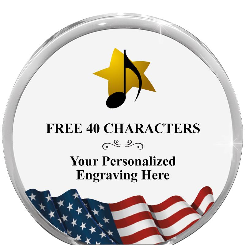 4" FLAG ORBIT ACRYLIC