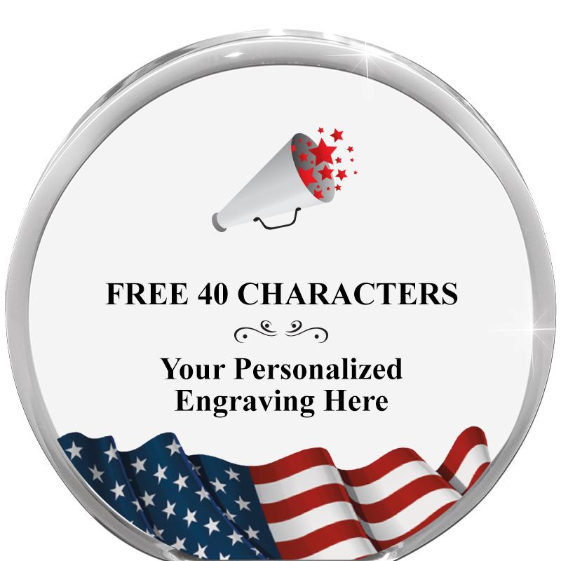 4" FLAG ORBIT ACRYLIC