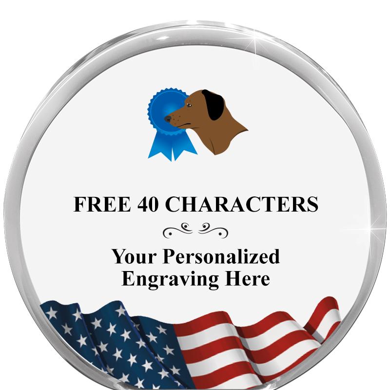 4" FLAG ORBIT ACRYLIC