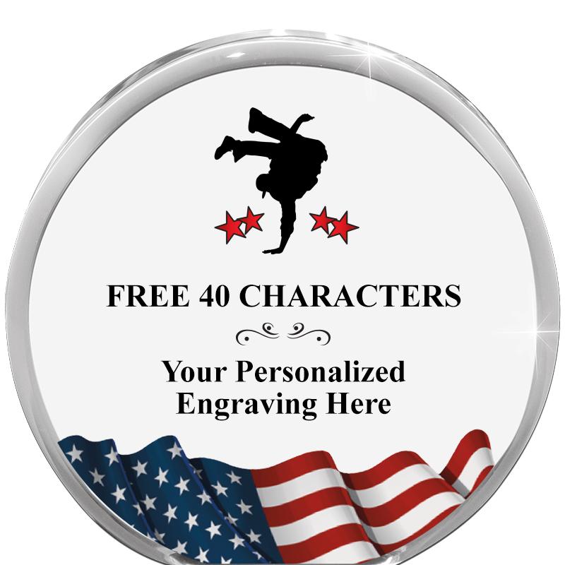 4" FLAG ORBIT ACRYLIC