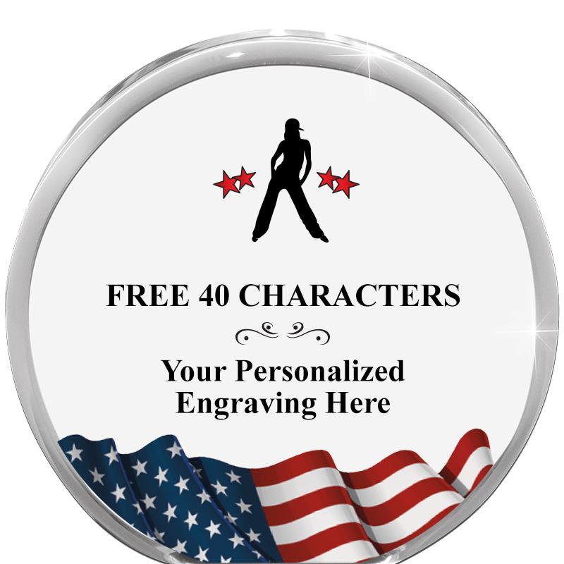 4" FLAG ORBIT ACRYLIC