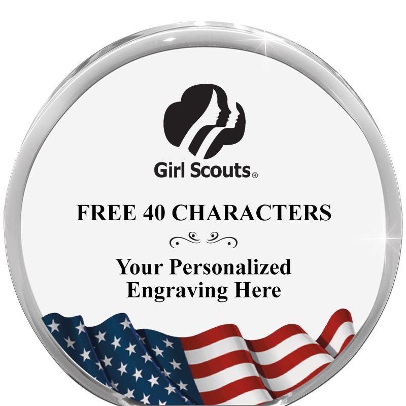 4" FLAG ORBIT ACRYLIC