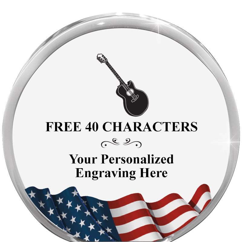 4" FLAG ORBIT ACRYLIC