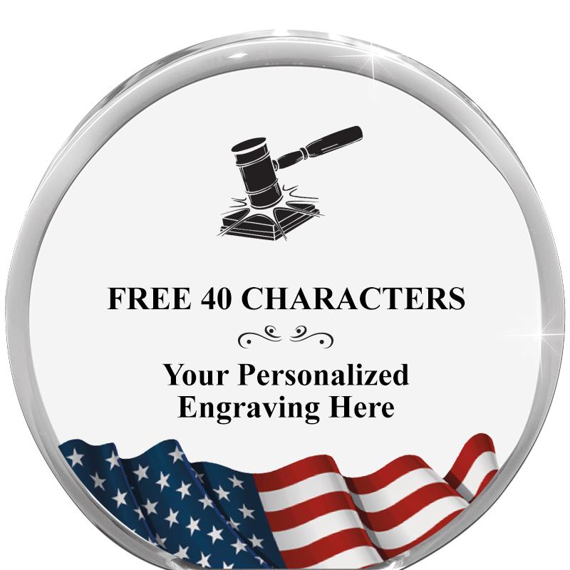 4" FLAG ORBIT ACRYLIC