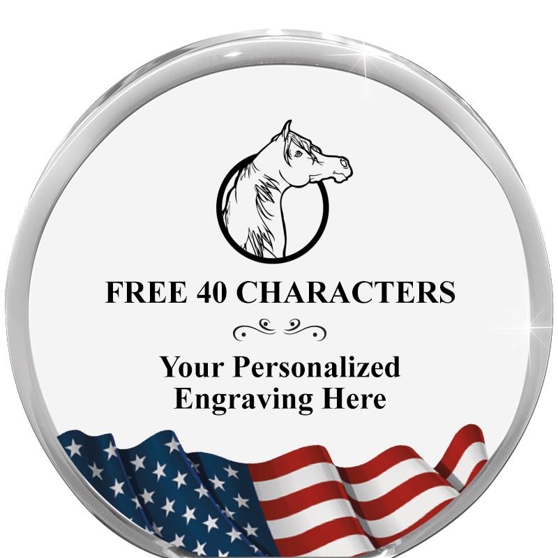 4" FLAG ORBIT ACRYLIC