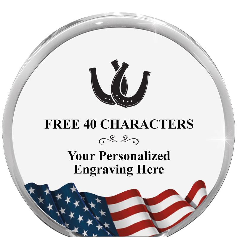 4" FLAG ORBIT ACRYLIC