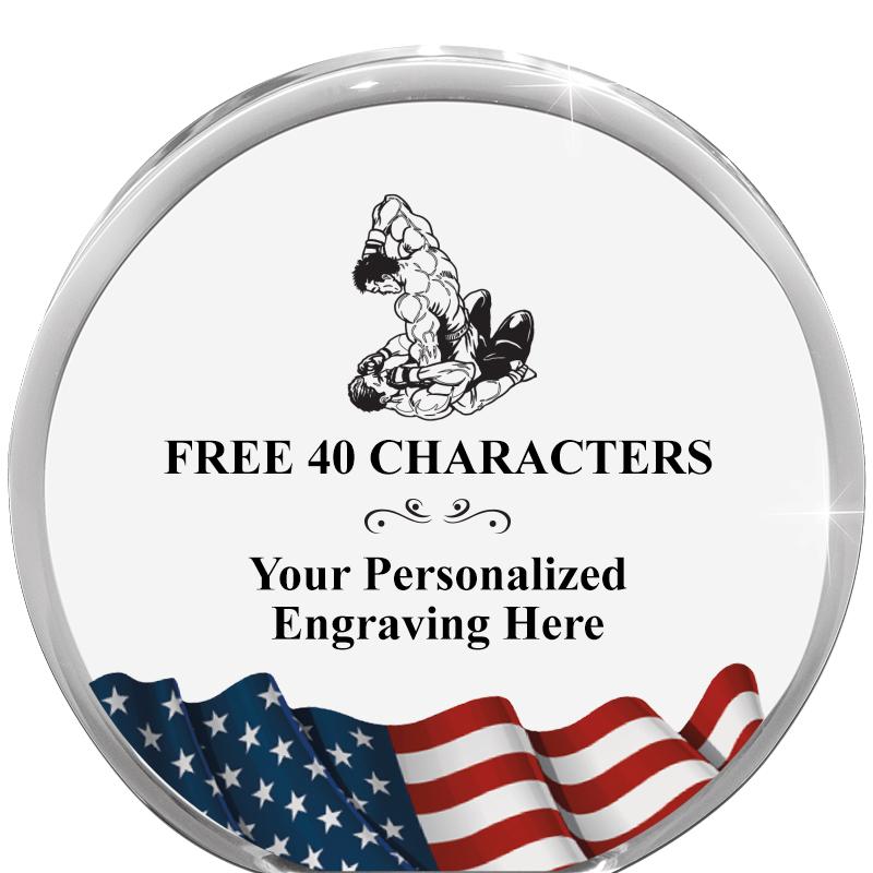 4" FLAG ORBIT ACRYLIC