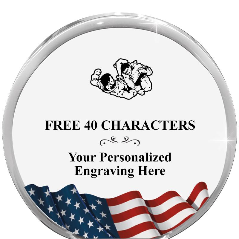 4" FLAG ORBIT ACRYLIC