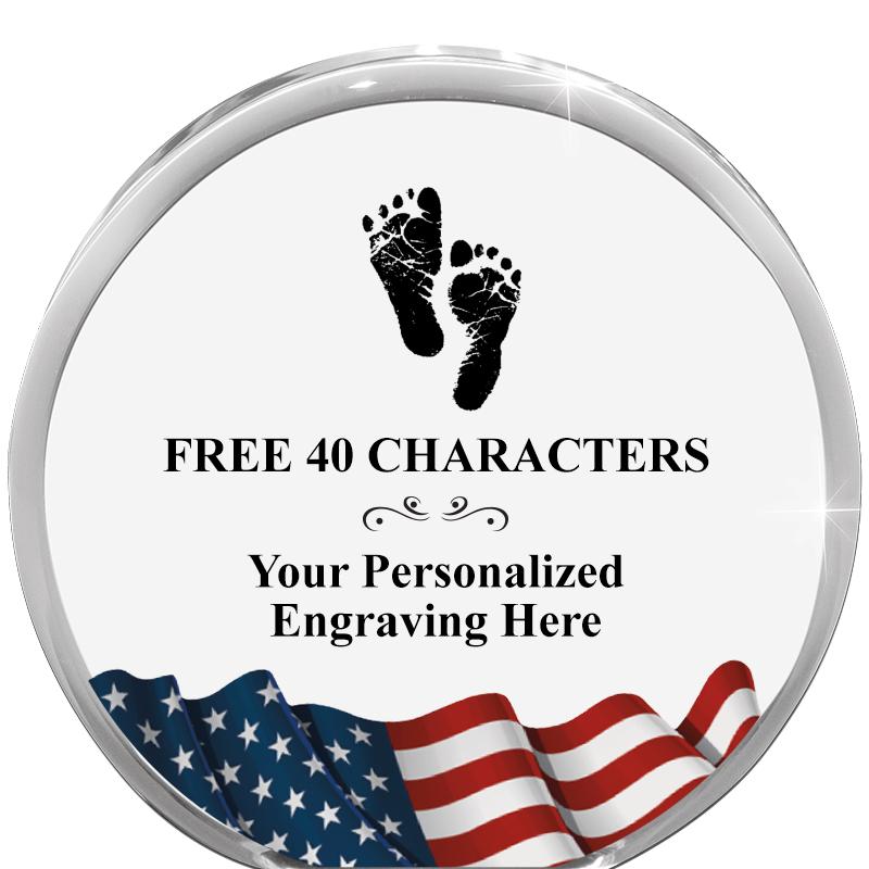 4" FLAG ORBIT ACRYLIC