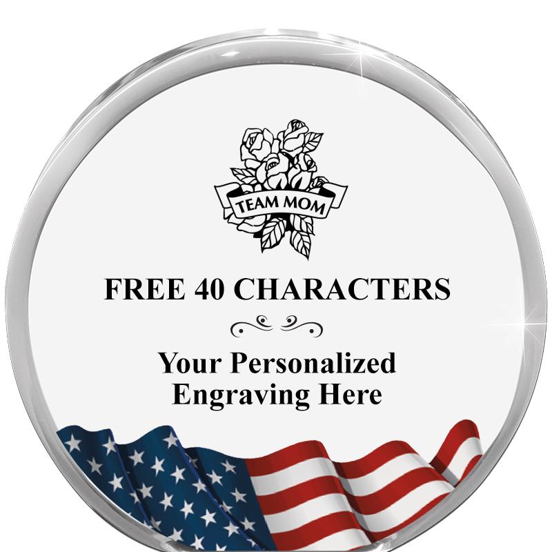 4" FLAG ORBIT ACRYLIC