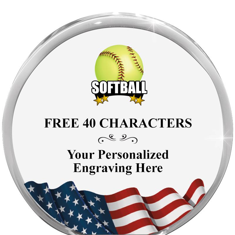 4" FLAG ORBIT ACRYLIC