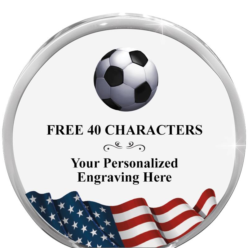 4" FLAG ORBIT ACRYLIC