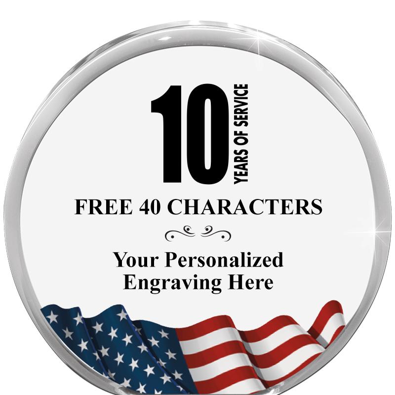 4" FLAG ORBIT ACRYLIC