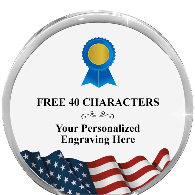 4" FLAG ORBIT ACRYLIC