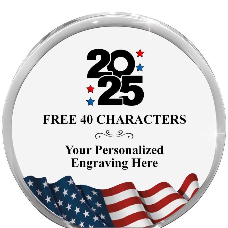 4" FLAG ORBIT ACRYLIC