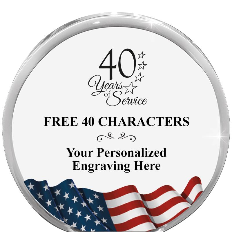 4" FLAG ORBIT ACRYLIC