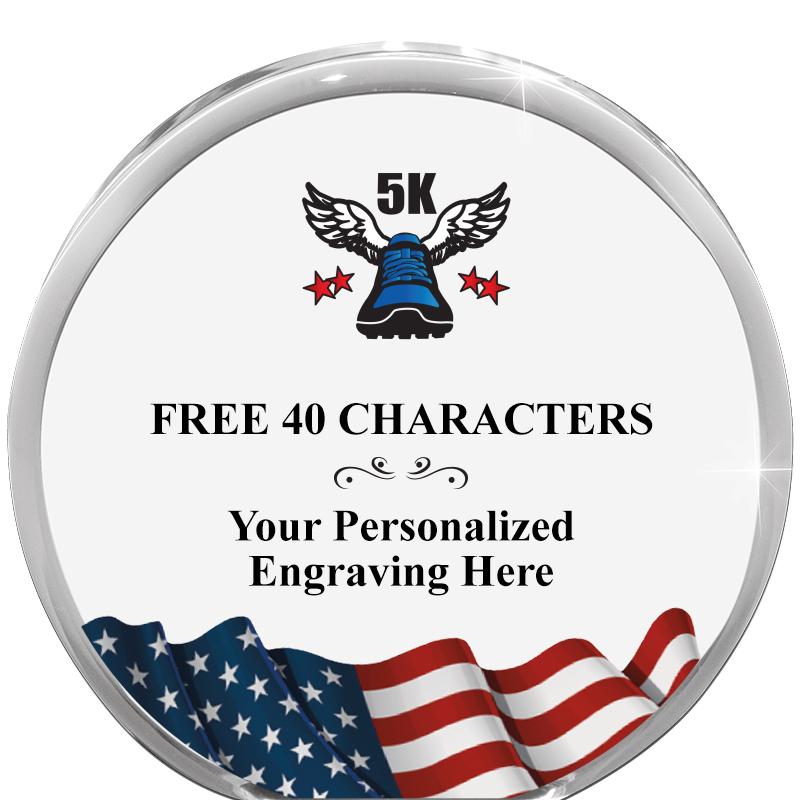 4" FLAG ORBIT ACRYLIC