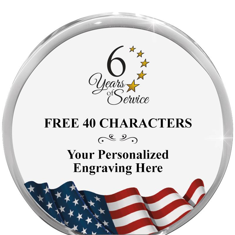 4" FLAG ORBIT ACRYLIC