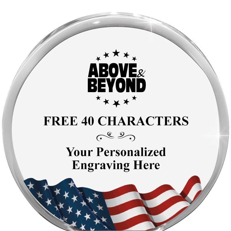 4" FLAG ORBIT ACRYLIC