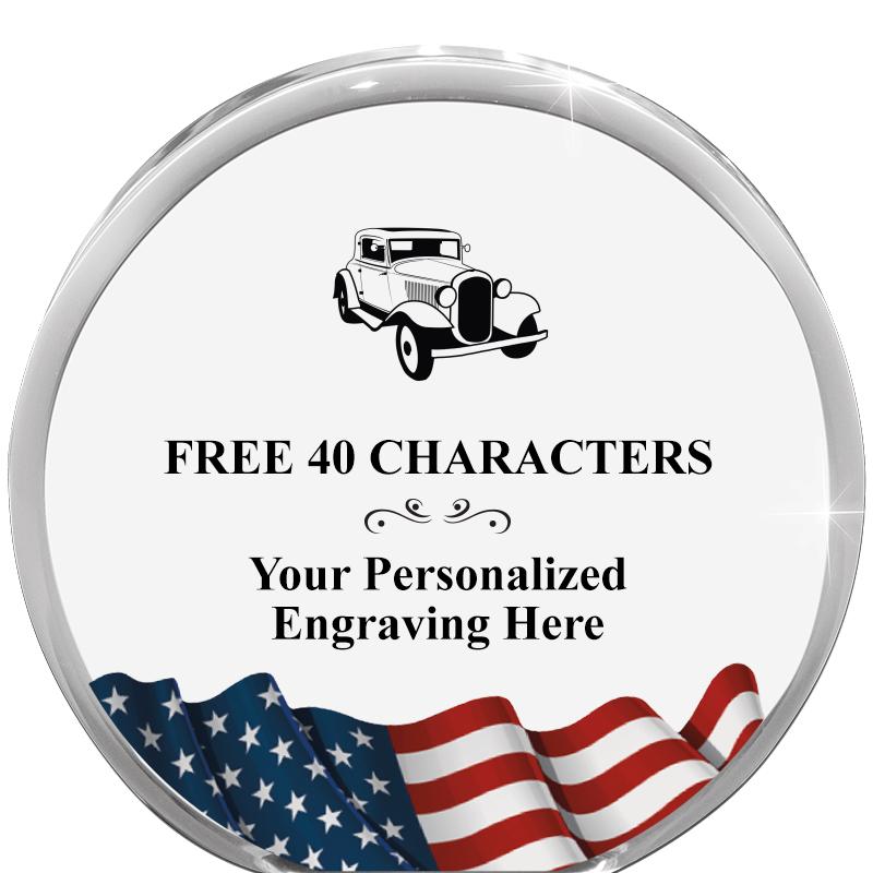 4" FLAG ORBIT ACRYLIC