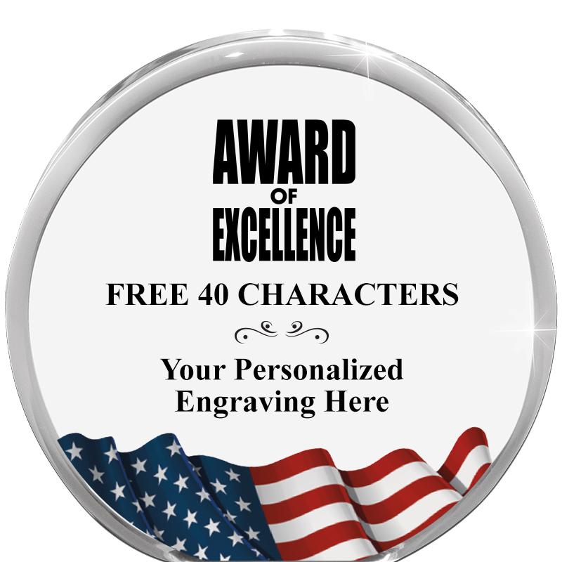 4" FLAG ORBIT ACRYLIC