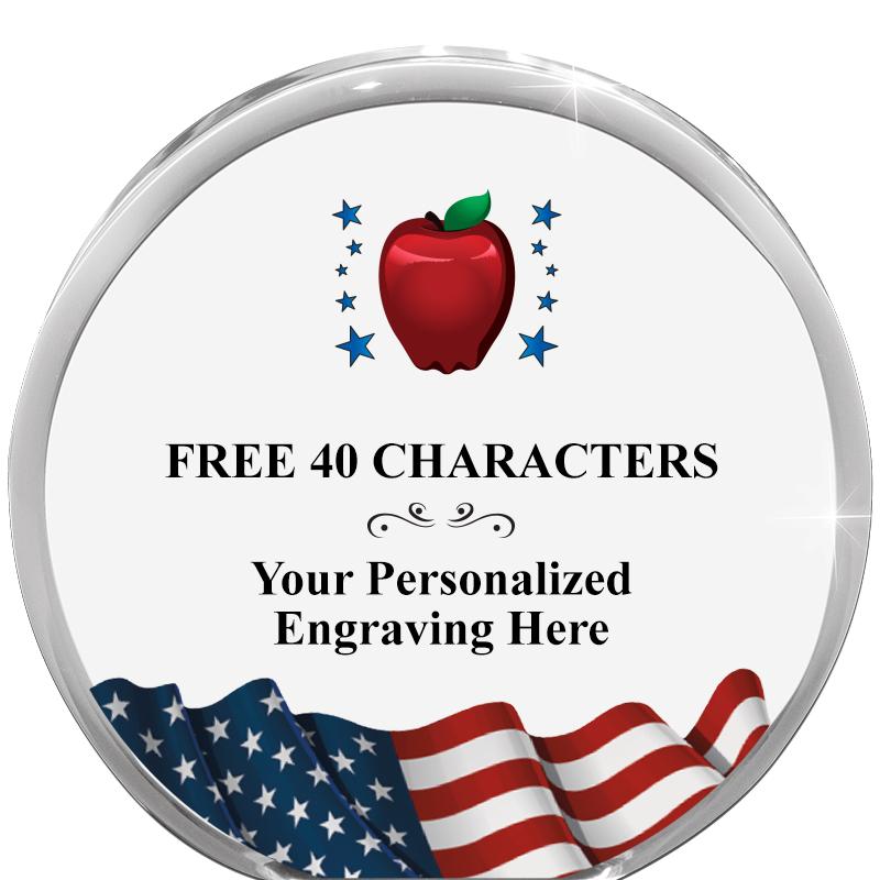 4" FLAG ORBIT ACRYLIC