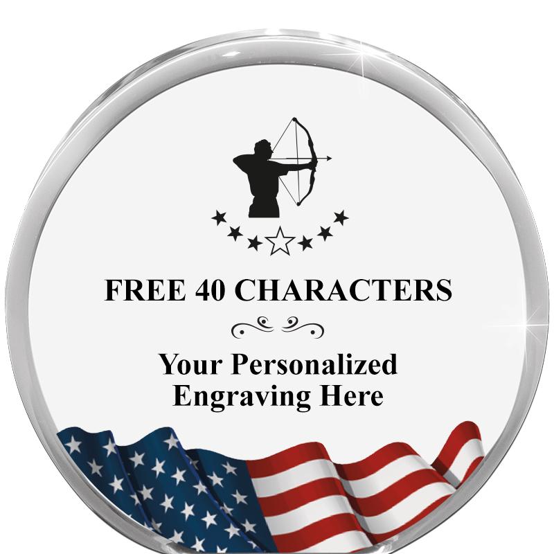 4" FLAG ORBIT ACRYLIC