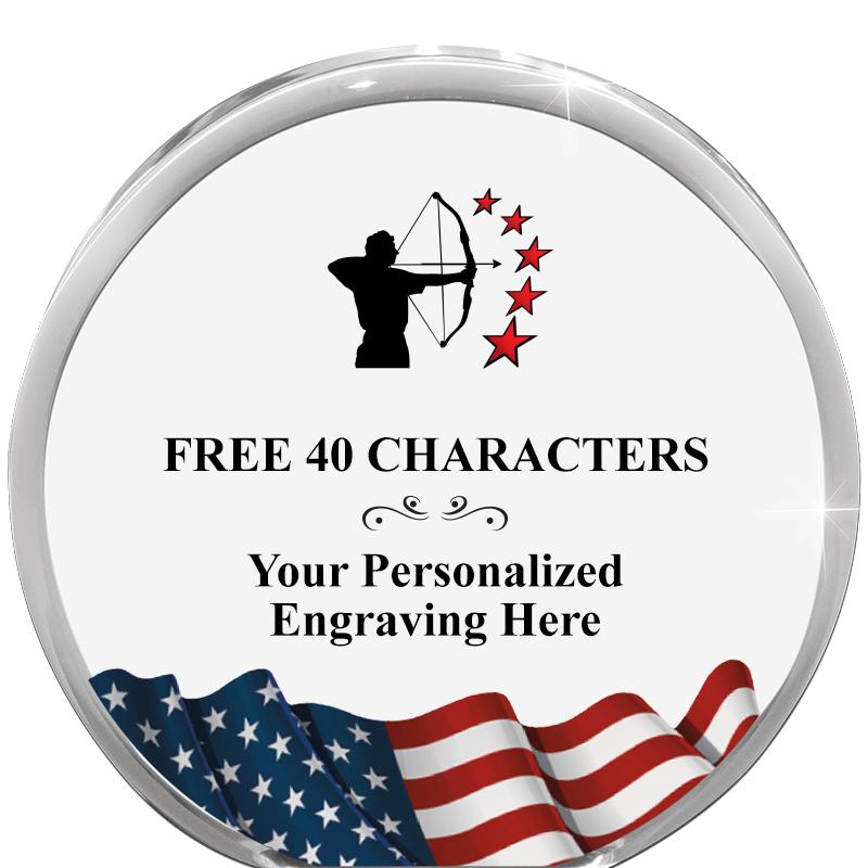 4" FLAG ORBIT ACRYLIC