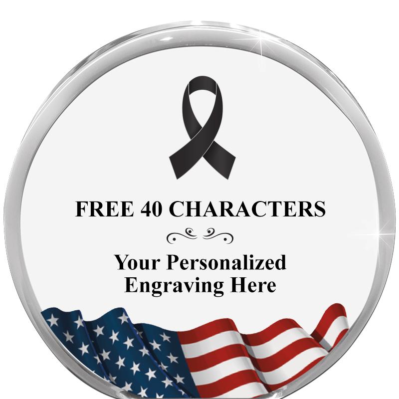 4" FLAG ORBIT ACRYLIC