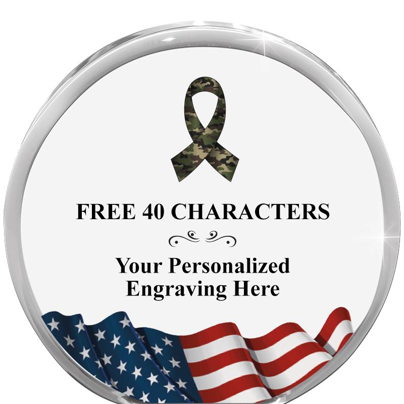 4" FLAG ORBIT ACRYLIC