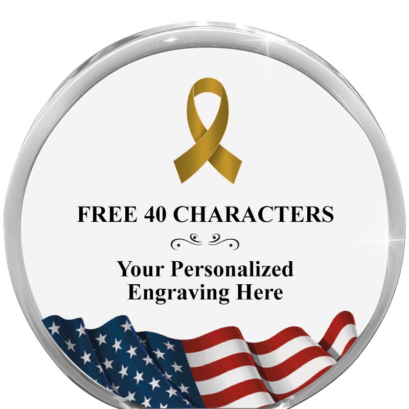 4" FLAG ORBIT ACRYLIC