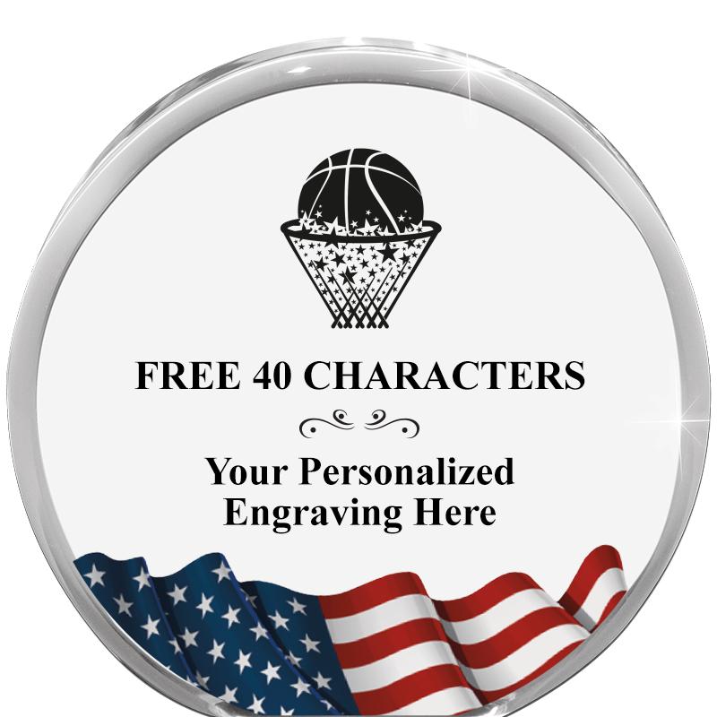 4" FLAG ORBIT ACRYLIC