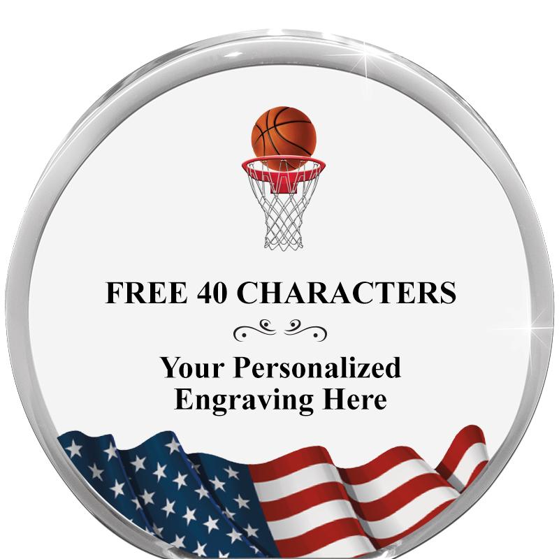 4" FLAG ORBIT ACRYLIC