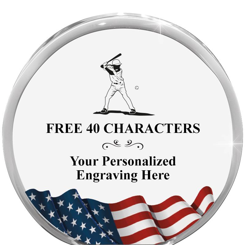 4" FLAG ORBIT ACRYLIC