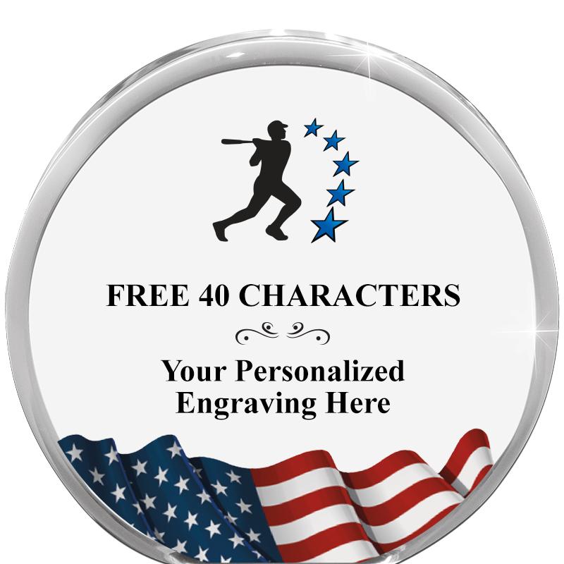 4" FLAG ORBIT ACRYLIC