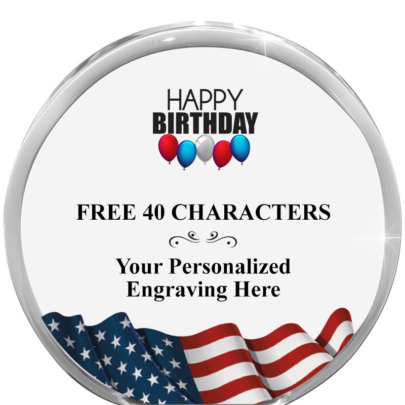 4" FLAG ORBIT ACRYLIC