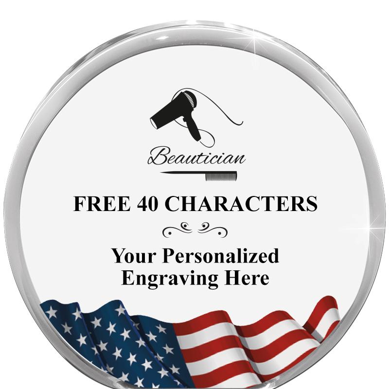 4" FLAG ORBIT ACRYLIC