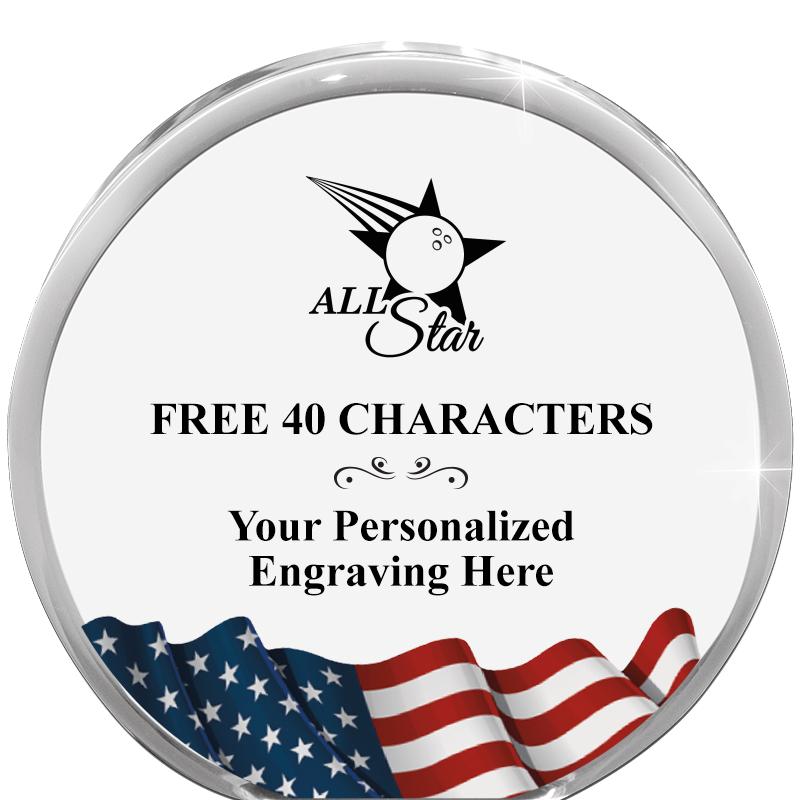 4" FLAG ORBIT ACRYLIC