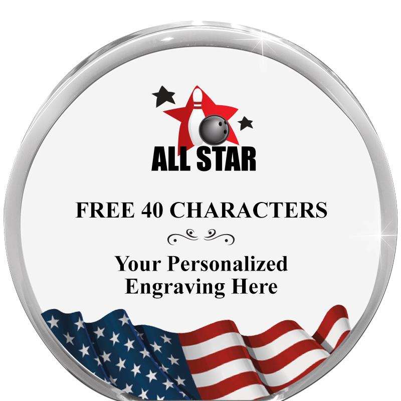 4" FLAG ORBIT ACRYLIC