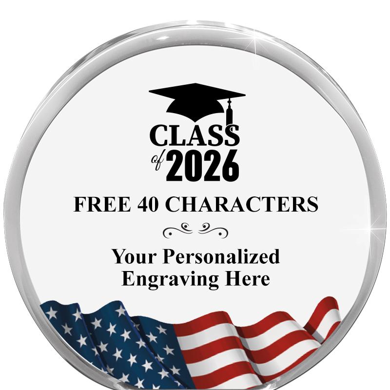 4" FLAG ORBIT ACRYLIC