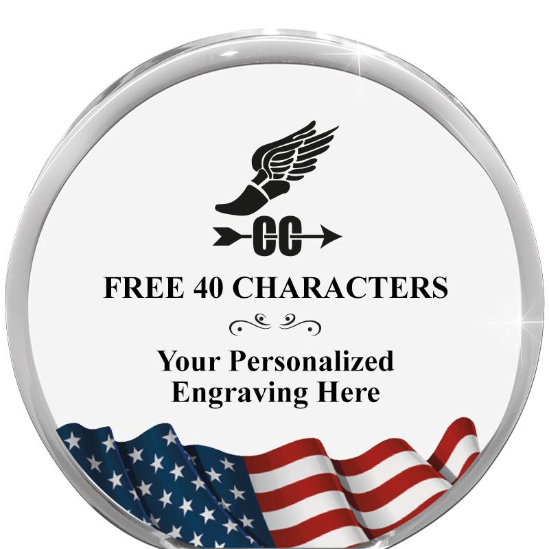 4" FLAG ORBIT ACRYLIC