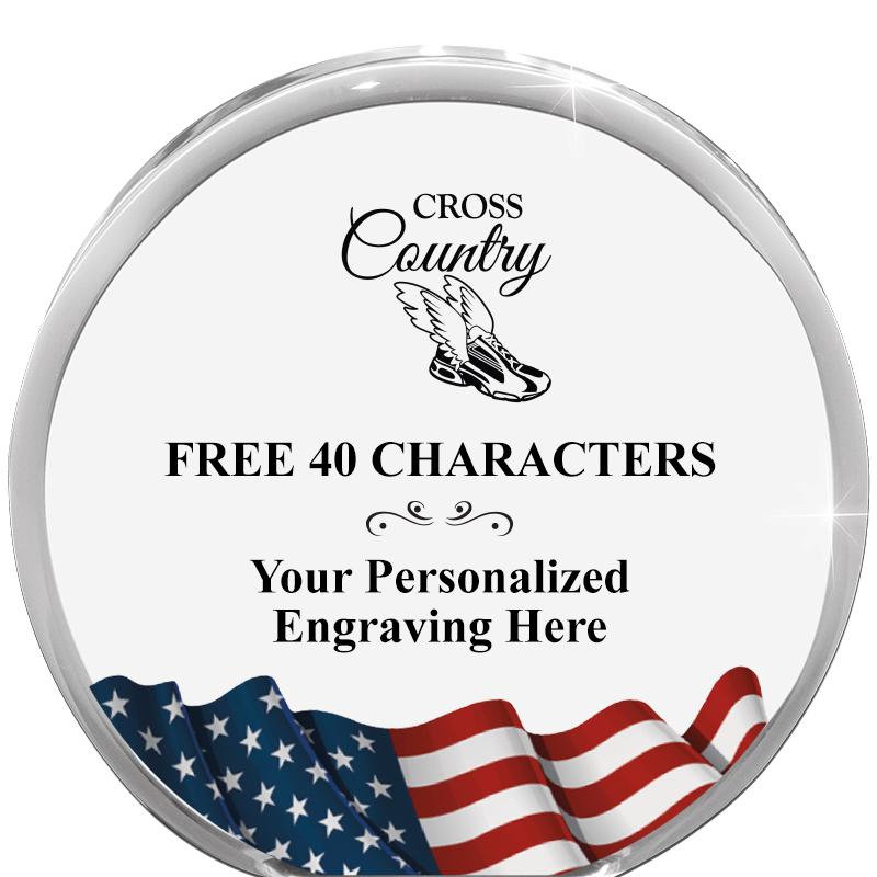 4" FLAG ORBIT ACRYLIC