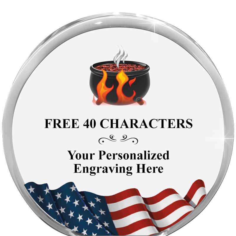 4" FLAG ORBIT ACRYLIC