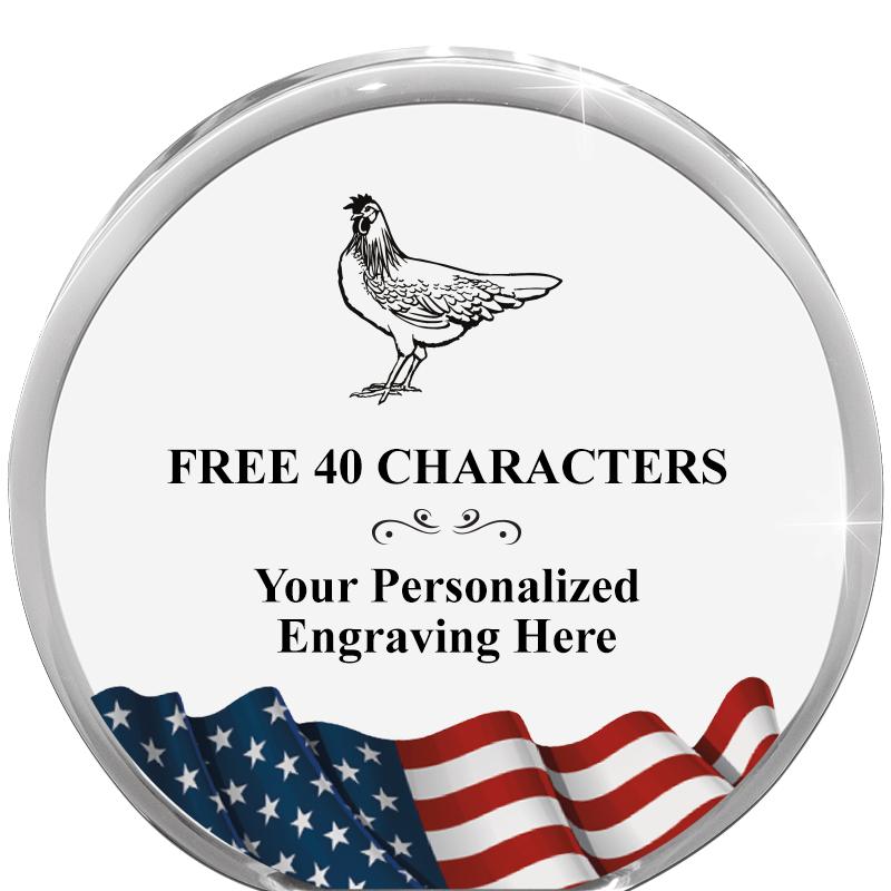 4" FLAG ORBIT ACRYLIC