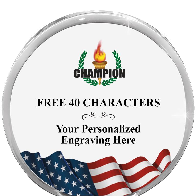 4" FLAG ORBIT ACRYLIC