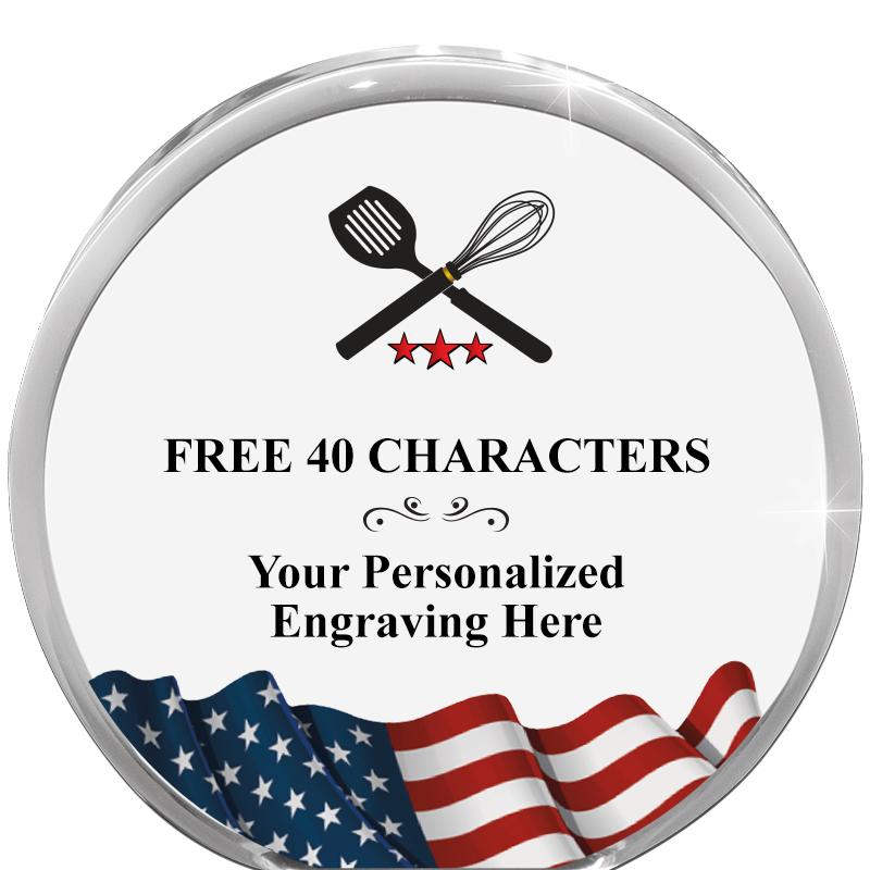 4" FLAG ORBIT ACRYLIC