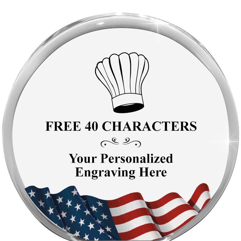 4" FLAG ORBIT ACRYLIC