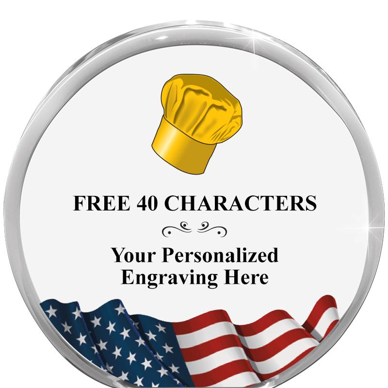 4" FLAG ORBIT ACRYLIC