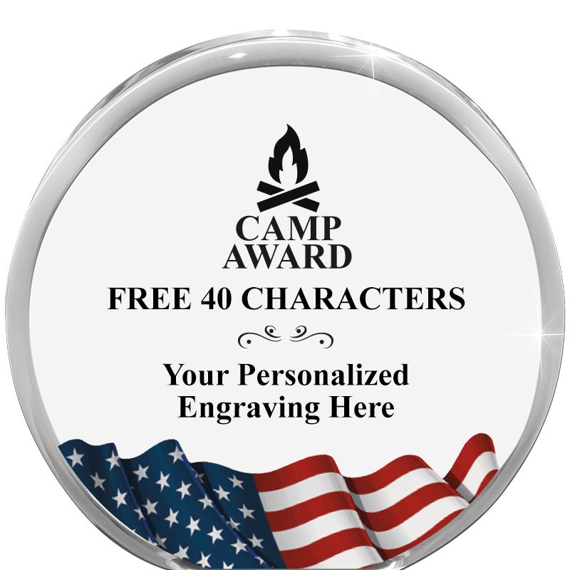 4" FLAG ORBIT ACRYLIC